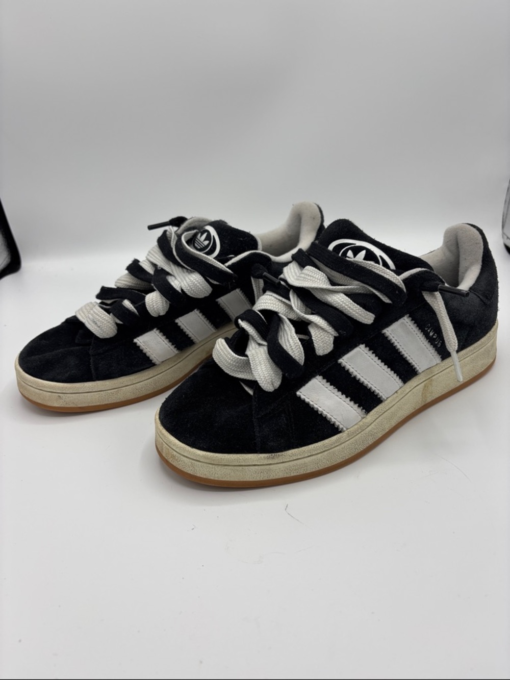 adidas Campus 00s Sneaker in Core Black, White, & Off White - Size 8